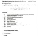 Mitgliederversammlung BSH Dörenthe 2026